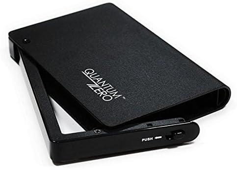 QuantumZERO USB 3.0/USB 3.1 Gen 1 Hard Drive Disk HDD/SSD Enclosure Case (2.5" - 9.5/12.5 mm) (Black)