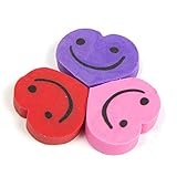 Mini Smile Face Heart Erasers