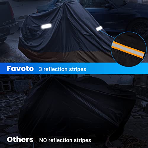 Favoto Motorcycle Cover 116 inches Length All Season Universal
