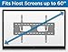 Mount-It Low-Profile Tilting TV Wall Mount Bracket for 32-60 inch LCD, LED, OLED, 4K or Plasma Flat Screen TVs - 175 lbs Capacity, 1.5 Inch Profile, Max VESA 600x400 (MI-318B), Black, 60