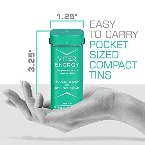 Viter Energy Caffeinated Mints 40mg Caffeine, B Vitamins, Sugar Free