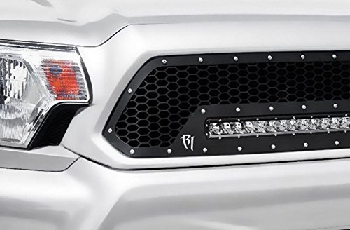 R&L Racing Black Front Grill Mesh Hood Bumper Grille Guard 2004-2010 for Chrysler 300 300C - Thumbnail 2