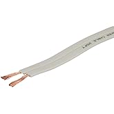 Monoprice Pure Copper Flat Speaker Wire - CL2 in Wall Rated, Jacketed in PVC Material, 16AWG, 100 Feet