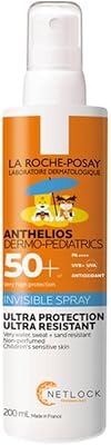 La Roche Posay Transparentes Sonnenspray für Kinder mit LSF 50+, Für empfindliche Haut, Mit Mexoryl 400 und Antioxidantien, Wasser-, schweiß- und sandabweisend, UVMune400 Kids, Anthelios DP, 200 ml