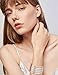 Carfeny Silver/Gold/Rose Gold Bracelets for Women, Tri-Color High Polished Stainless Steel Banlge Jewelry 7 Pack