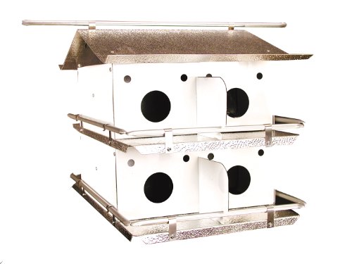 Birds Choice Original 2-Floor-8 Room Purple Martin House with Round Holes