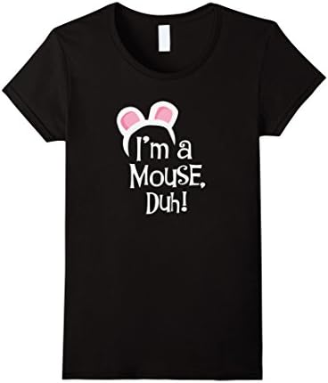 Womens I'm A Mouse, Duh! Funny Halloween Shirt Large Black