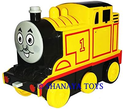 Shanaya Toys 2 in 1 Deformation Cartoon Character Train Robot Toy with Collision and Pull Back Feature Die Cast Toys for Kids (Yellow)