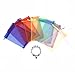 CLOUDYFOCUS 5x7 inches Drawstring Organza Bags - 100Pcs Sheer Organza Pouches for Wedding Party Favor, Jewelry, Candy, Tulle Bags