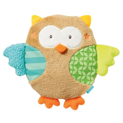 Fehn 071474 Owl Cherry Stone Pillow – Hot and Cold Pillow in Cute Owl Design – For Babies and Toddlers from Newborns Upwards – Measures: 20 cm