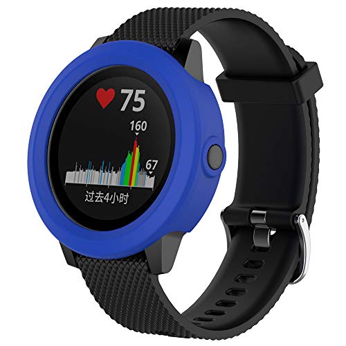 JP-DPP9 for Garmin Vivoactive 3 Watch Case, Silicone Protector Case Cover Shell to Prevent Scratches, Bumps, Scuffs, Grease and Finger Prints (Blue)