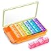 Tablet Box 7 Days, Pill Box 7 compartments - Black