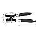 Can Opener Manual Smooth Edge - Heavy Duty Stainless Steel Black Easy Use For Seniors and Arthritis By Topeer