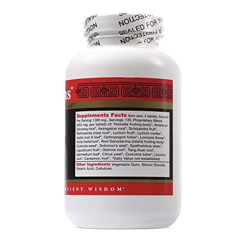 Health Concerns - Tremella and American Ginseng - Chinese Herbal Supplement - Dry Cough and Asthma Relief - with Tremella Fruiting Body - 270 Tablets per Bottle