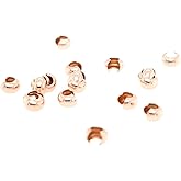 20pcs 14/20 Rose Gold-Filled Open Crimp Bead Covers, 3MM, by CRAFT WIRE