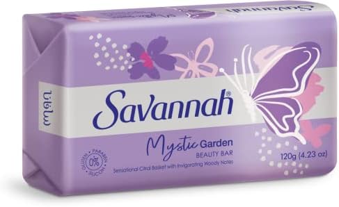 Savannah Body and Handwash Bar Soap Pack, Mystic Garden, 12 x 4 x 120g