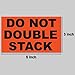 Do Not Double Stack Labels (5 x 3 inch, Orange - 300 Labels) Warning Do Not Stack Stickers for Shipping Packing & Handling