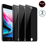 [3-Pack] Magicmoon iPhone 8 plus / 7 plus Privacy Screen Protector, Premium Anti-Spy Tempered Glass Film for iPhone 8+ / 7+ 5.5 Inch - Black