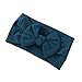 Baby Stretchy Headband Turban Knotted, Girl's Hairbands with Bows Big Hair Bow Headband for Infant Baby Girls (AM05)