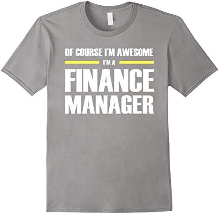 Men's Finance Manager Gifts I'm Awesome T-Shirt Medium Slate