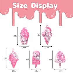 20 Pcs Simple Fidget Toys Pop Fidget Toy Keychain