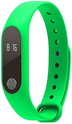M2 Fitness Tracker Smart Bracelet Wristband 0.42 Inch OLED Screen IP67 Waterproof Support Heart Rate Monitor for Android IOS Smart Phone (Green)