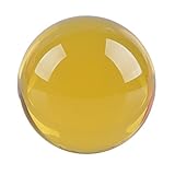 LONGWIN 60mm(2.3 inch) K9 Meditation Crystal Ball with Stand (Yellow)