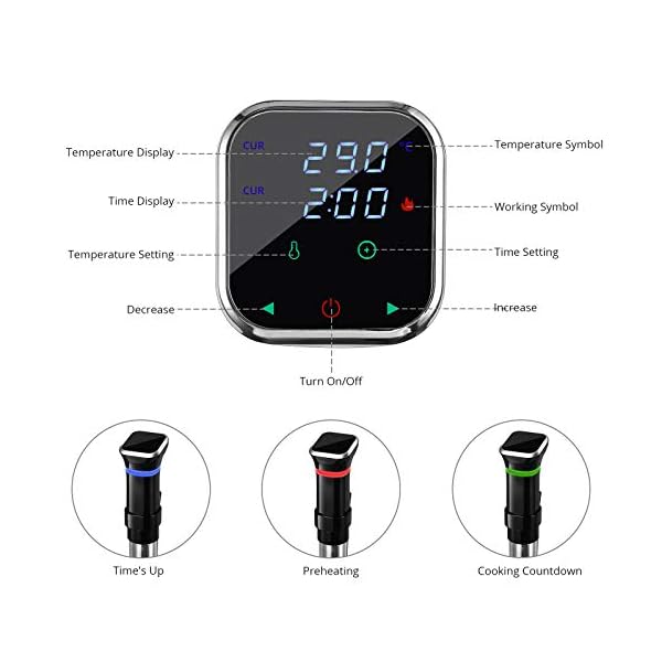 Sous-Vide-TANiCE-Precision-Cooker-Immersion-Circulator-1100W-Water-Sous-Vide-Device-with-Accurate-Temperature-and-Time-Control-Sous-Vide-Cookbook-Included Sous Vide TANiCE Precision Cooker Immersion Circulator 1100W Water Sous Vide Device with Accurate Temperature and Time…
