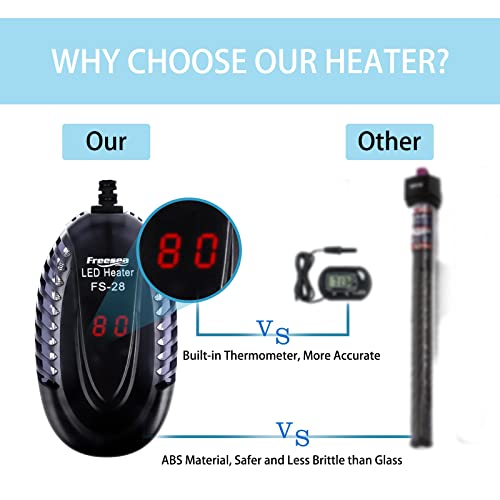 FREESEA Submersible Betta Aquatic Heater 300 Watt Aquarium Heater with