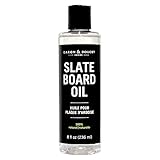 Caron & Doucet - Slate Board Oil - 100% Plant Based Conditioner Oil for Slate Board Cheese Servers. 100% Food Safe & Works to Protect all Slate & Wood servers. (8oz Plastic)