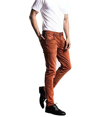 ZLZ Men's Slim Fit Stretch Jeans - Skinny Fit, Comfortable Stretch Denim, Vintage Blue, Size 28 Regular