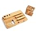 Kollea 4 in 1 Apple Watch Stand Charging Stand Bracket Docking Station Holder for iPhone iPad Apple Watch, Bamboo Wood