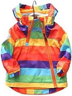 Foyeria Technical Outdoor Jacket Cotton Lined Windproof Water Resistance Baby Boys Girls (colorful, 8)