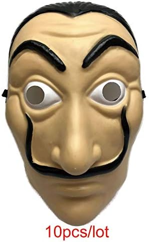 10pcs Money Heist The House of Paper Mask La Casa De Papel Dali Cosplay Mask for Men Women