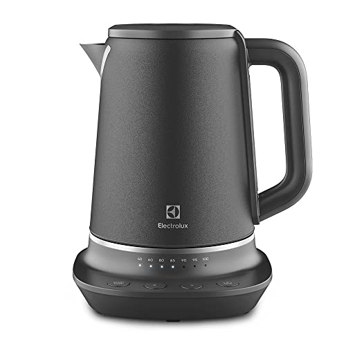 Electrolux Chaleira jarra eletrica 7 temperaturas manter aquecido desligamento automatico capacidade 1,7L sistema segurança indicador transparente EKP70 inox preto 220v