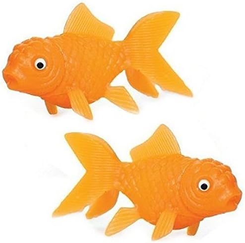 10 Small Squirty Goldfish Toys - Fun Bath Time Pocket Money Toys / Party Favours
