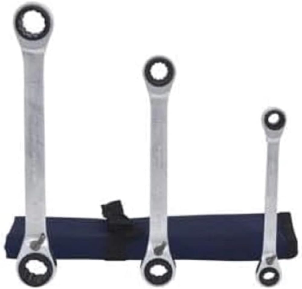 KS Tools 503.4540 Gear+ 4-in-1 Ratchet Spanner Set (3 Pieces) 8-18mm