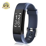 Fitness Tracker Heart Rate Monitor Gemeita Sport Smart Wristband IP67 Waterproof Wearable Activity Tracker with Steps&Calorie Burned and Distance Counter Sleep Monitor Pedometer (blue)