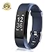 Fitness Tracker Heart Rate Monitor Gemeita Sport Smart Wristband IP67 Waterproof Wearable Activity Tracker with Steps&Calorie Burned and Distance Counter Sleep Monitor Pedometer (blue)