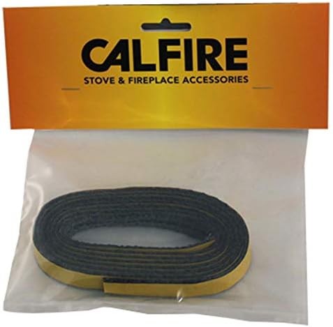 CHIMSOC Black Thermal Self Adhesive Tape for Stove Glass - 15mm x 2mm x 2 Metres