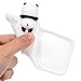 iPhone 7 Case, iPhone 8 Case, Mavis's Diary 3D Cute Painted Panda Pattern Ultra Slim Fit Crystal Silicone TPU Shockproof Anti-Scratch Rubber Skin Cover with Dust Plug & Stylus