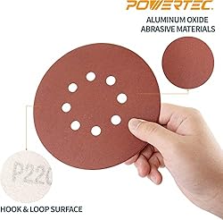 POWERTEC 45101, 90 Pack, 6"x 8 Holes, A/O Hook