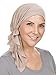 The Bella Scarf Chemo Turban Head Scarves Pre-Tied Bandana for Cancer Plisse Champagne Beige