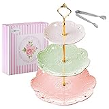Jusalpha 3-Tier Porcelain Cake Stand-Dessert
