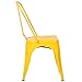 EdgeMod Metal Modern Dining Chair, Industrial Mid Century Kitchen Cafe Restaurant Side Chair, Stackable, Yellow (Set of 4)