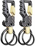 GABOX 2Pcs Key Chains EDC Key Rings Bottle Opener