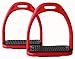CHALLENGER Horse Saddle English Composite Light Weight Stirrups 4-1/2″ Wide Red 51113Rthumb 1