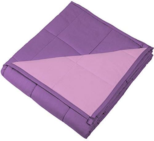 Weighted Blanket for Kids or Adult (10 lbs, 72 x 48, Lavender and Pink Cotton Duvet)