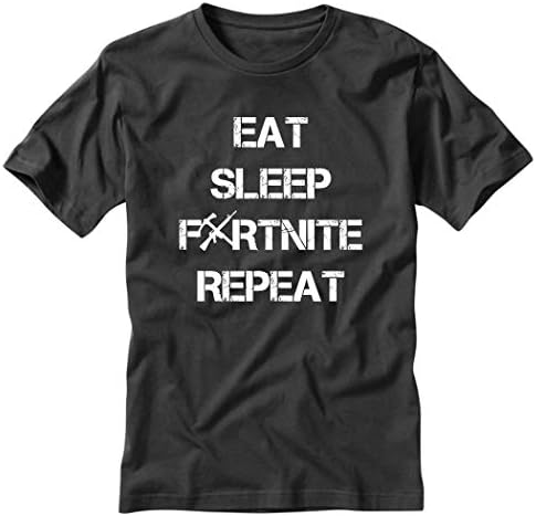 Eat Sleep Repeat Fort Nite Black T Shirt