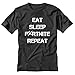 Eat Sleep Repeat Fort Nite Black T Shirt (Adult XXL)